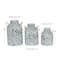 Set of 3 Blue Metal Farmhouse Vase, 9", 11", 13"